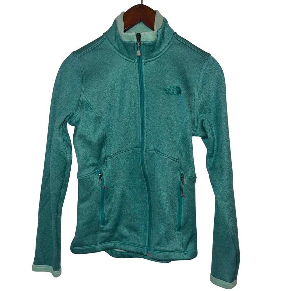 The North Face Women's Fleece Full Zip Jacket Small – Teal Blue